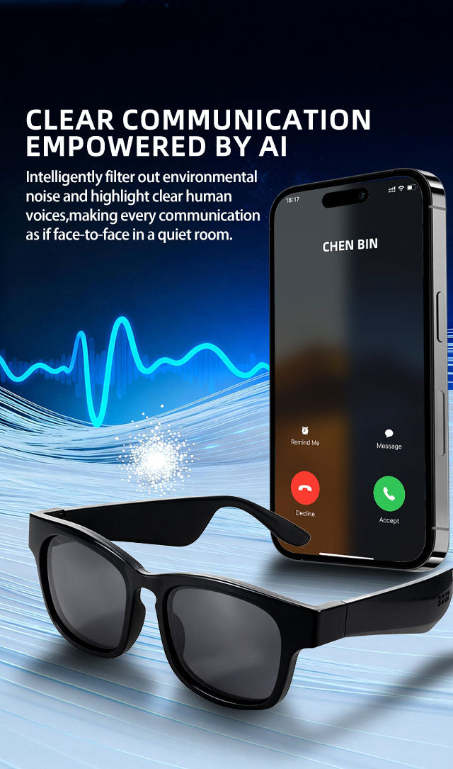 Intelligent Audio glasses Bluetooth Connectivity Real-Time Communication AS-01