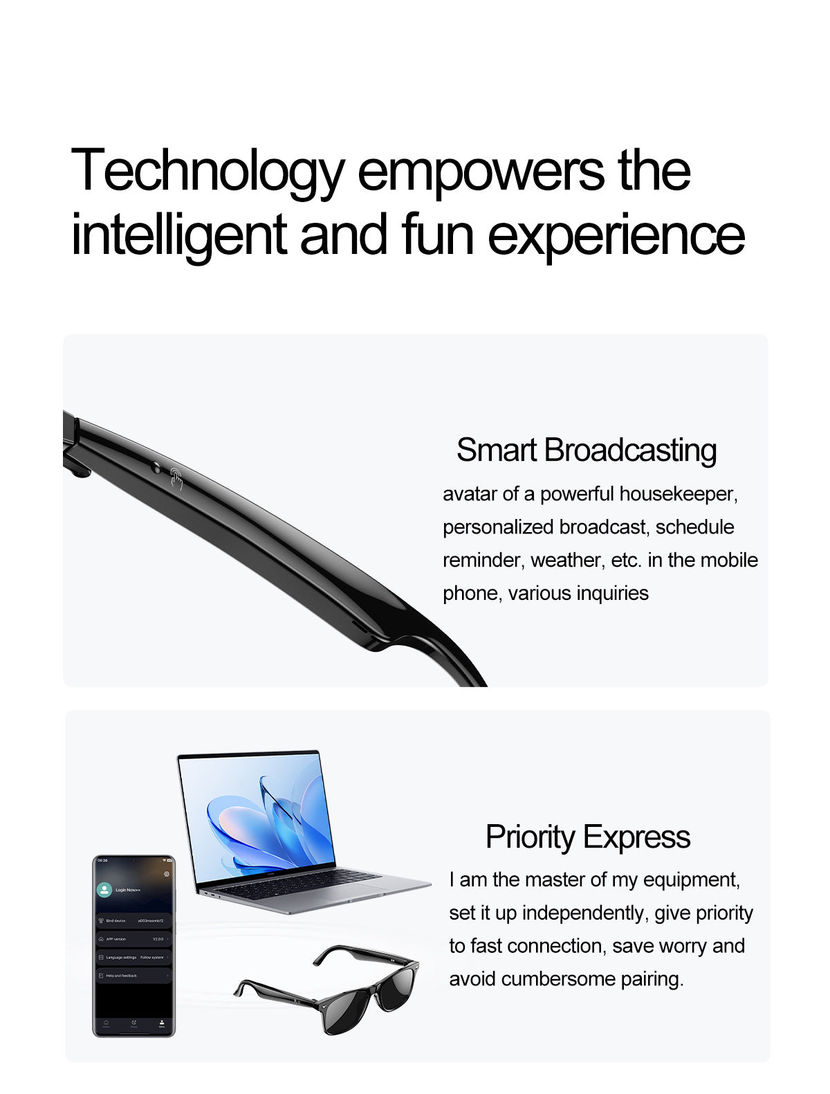 AI translation Smart glasses with Chat GPT Bluetooth