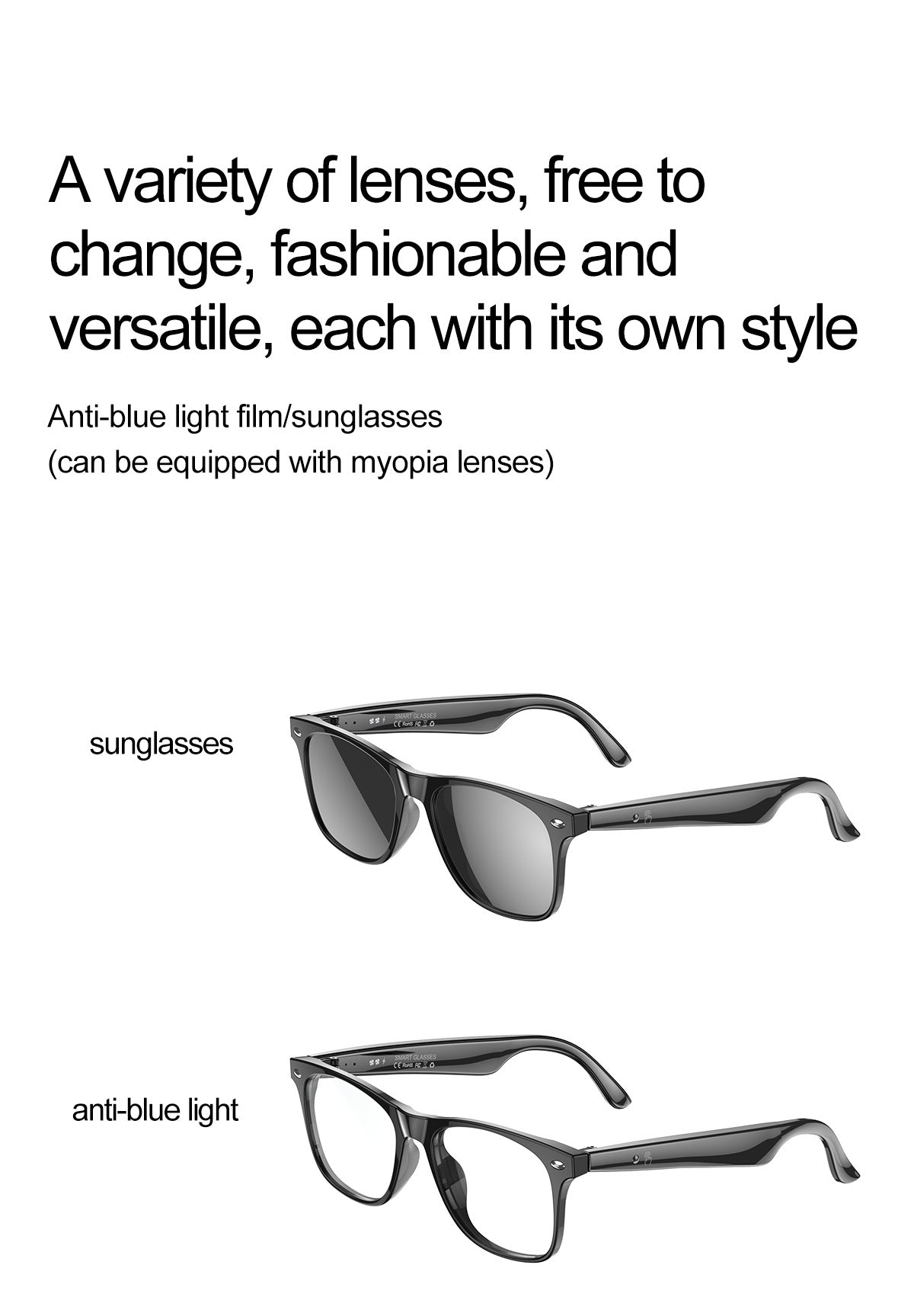 AI translation Smart glasses with Chat GPT Bluetooth