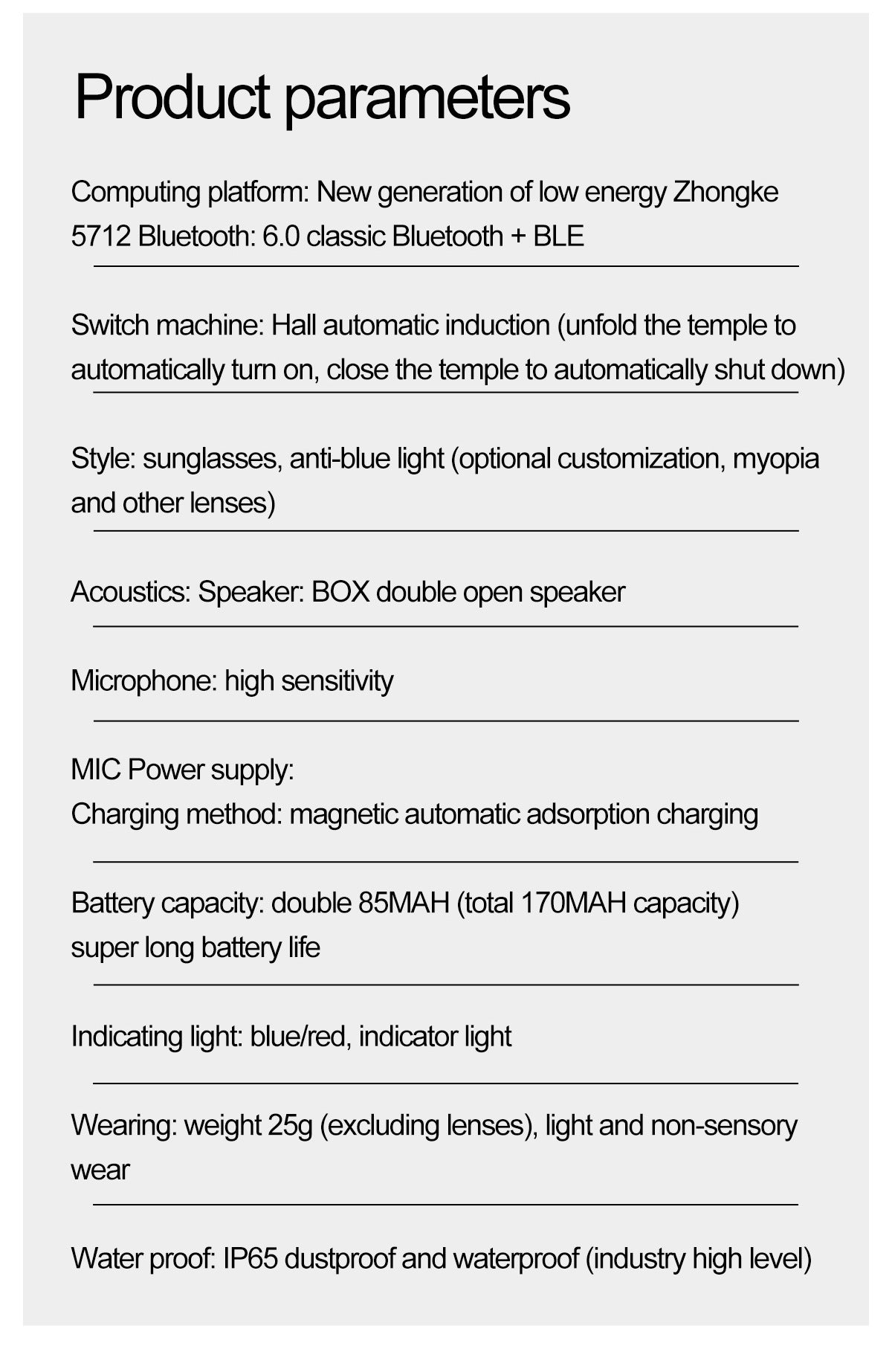 AI translation Smart glasses with Chat GPT Bluetooth