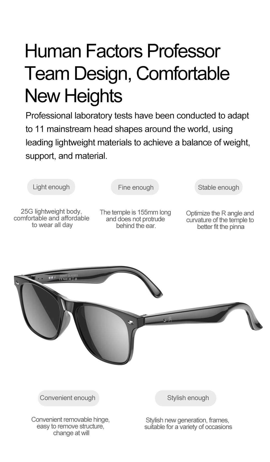 AI translation Smart glasses with Chat GPT Bluetooth