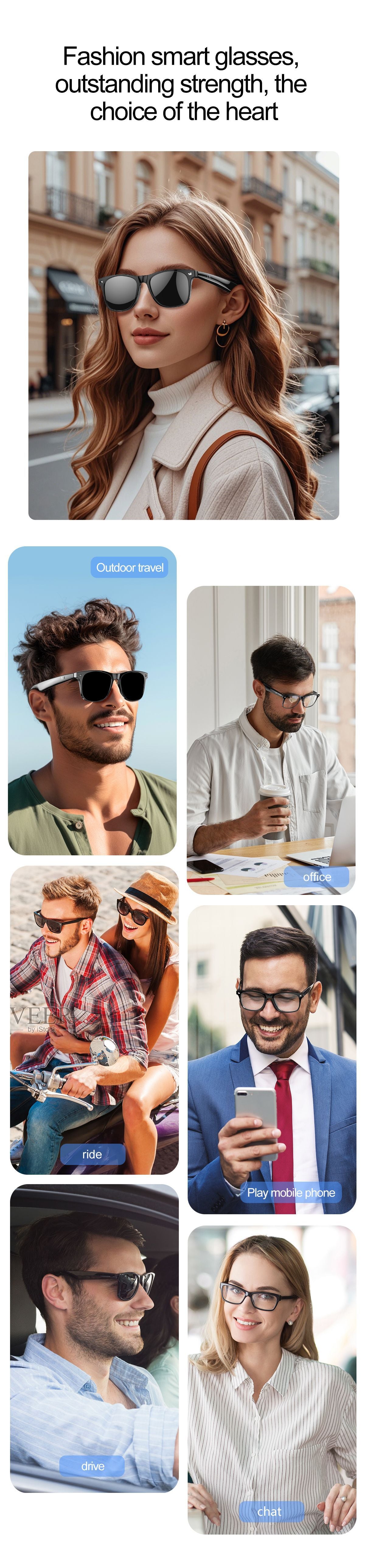AI translation Smart glasses with Chat GPT Bluetooth